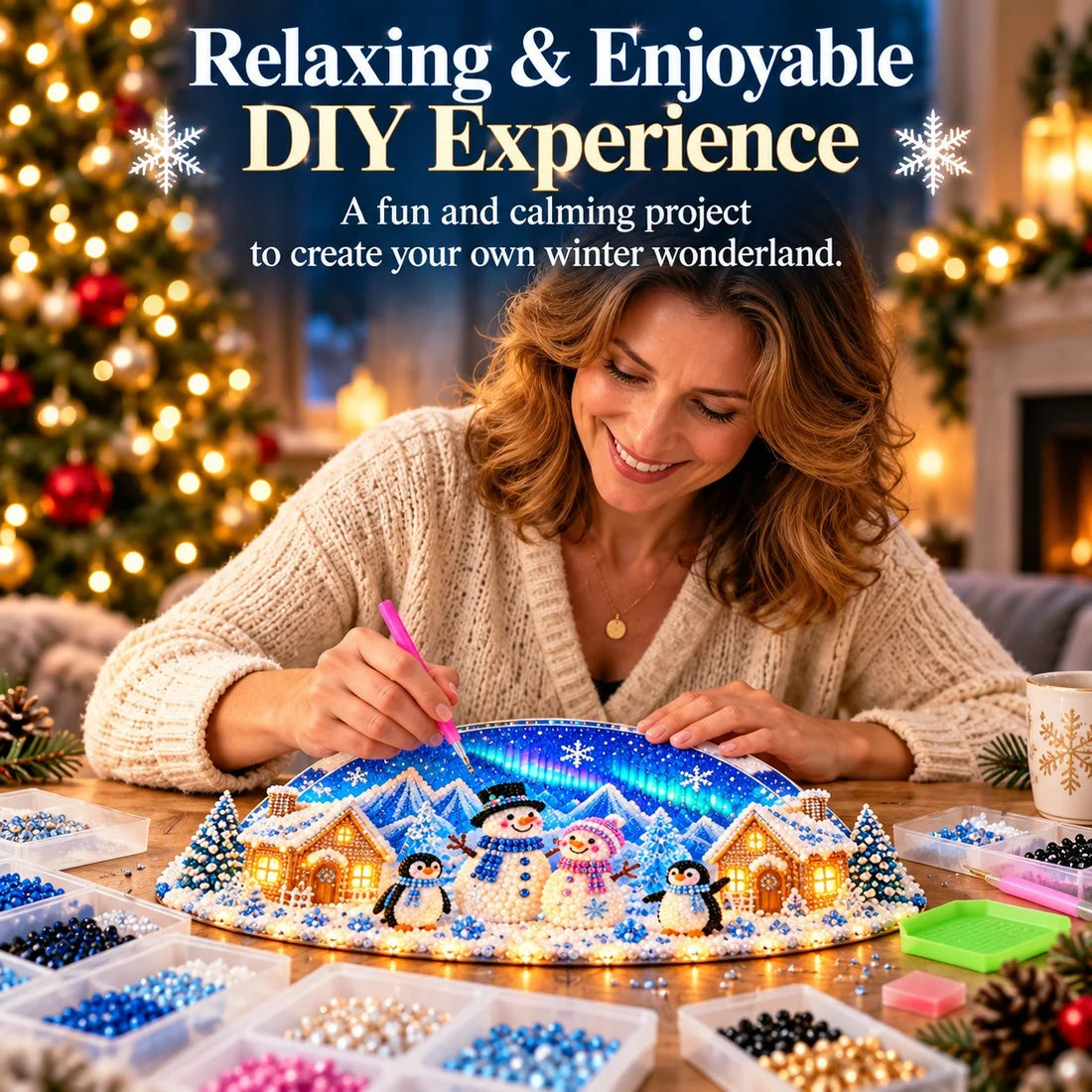 ❄️ DIY Winter Wonderland with Rhinestones and Pearl Details