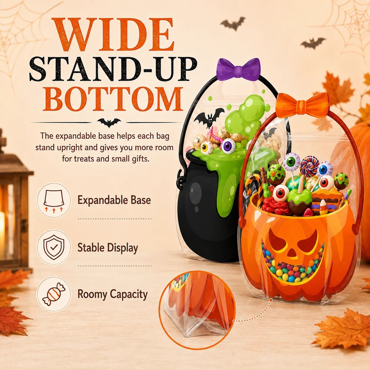 🔥Last Day 50% OFF - 🎃Halloween Bags Plastic Halloween Goodie Bags