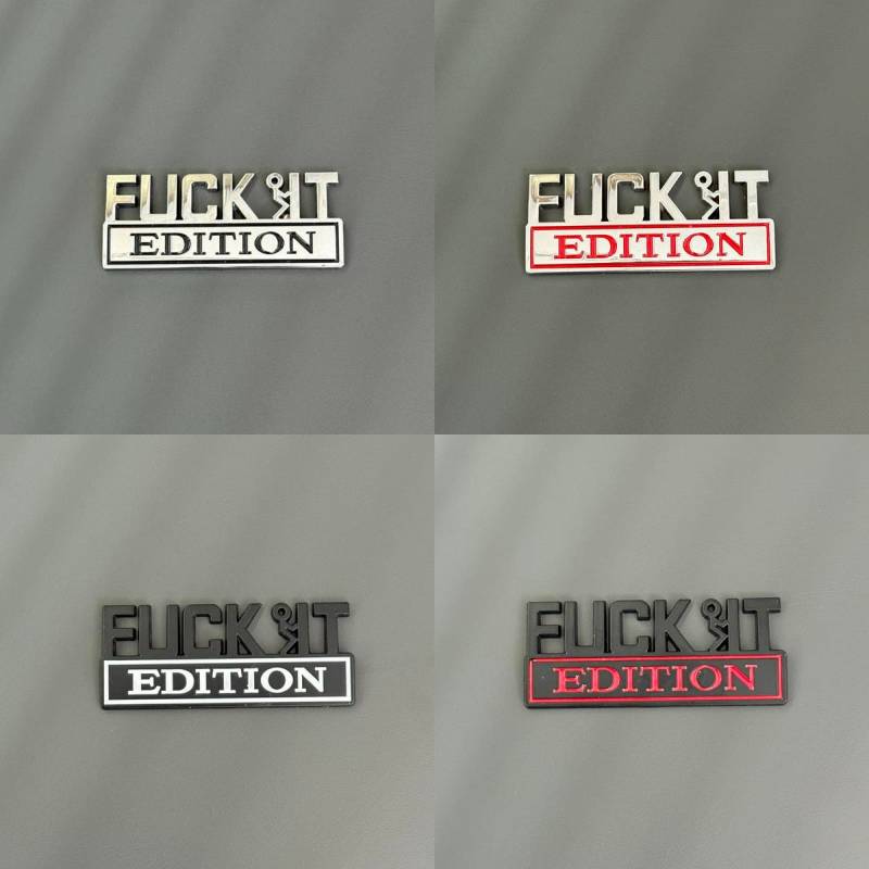 🔥Buy 4 Free Shipping🔥Fvck It Edition 3D Emblem Sticker Badge, Funny Decals for Car, Truck, SUV, Motorcycle