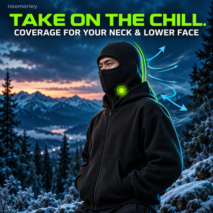 📢 Last Day Sale 56% OFF💥❄️Men’s Balaclava Zip Hoodie for Winter Sports Streetwear and Cold Weather Training