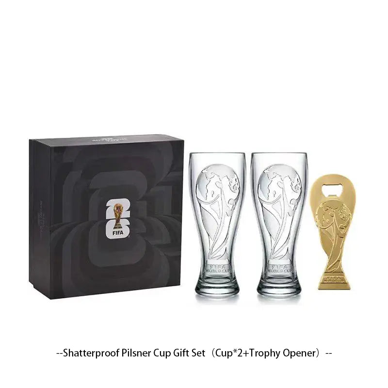 Summer Victory Gift Set – Shatterproof Trophy Beer Cup (17oz) + Trophy Bottle Opener – For Soccer Lovers & Party Fans
