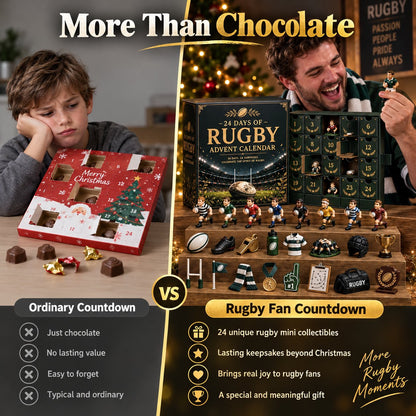 🏈🎁Rugby Advent Calendar 2026 – 24 Rugby-Themed Collectible Surprises Christmas Countdown Gift(📦Buy 2 Free Shipping)
