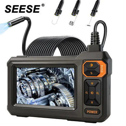 16.5FT Borescope Camera with Light, 4.3" HD Screen, Waterproof Endoscope with 8 LED Lights, Semi-Rigid Cable