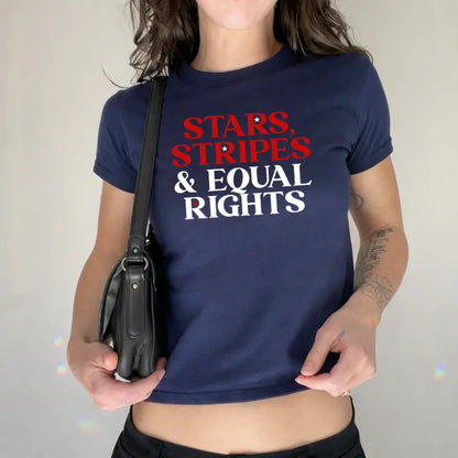 🇺🇸⭐Stars Stripes And Human Rights Baby Tee