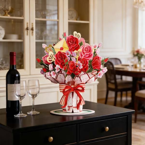 Forever-Blooming 3D Flower Pop-Up Card