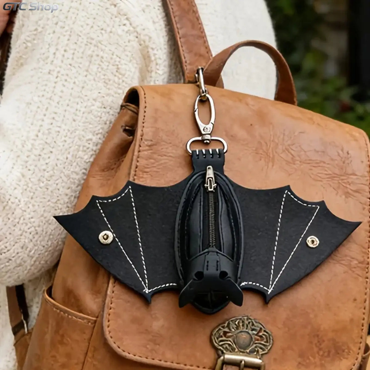 Bat Shaped Gothic Faux Leather Compact Wallet