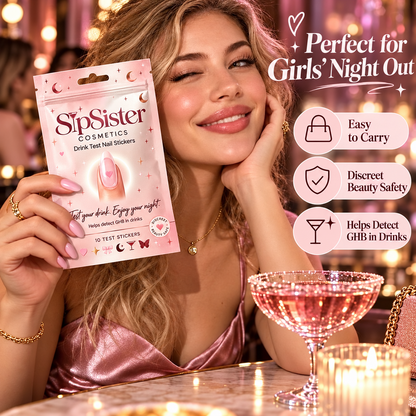 ❤️ Drink Testing Nail Stickers – Discreet, Easy-to-Use Drink Checks for Nights Out