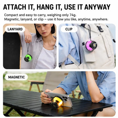 🔊 Monster Mini Bluetooth Speaker – RGB Lights, TWS Stereo & Magnetic Design