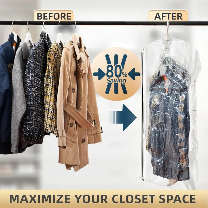 👔💨Hanging Vacuum Storage Bags Space Saver Bags