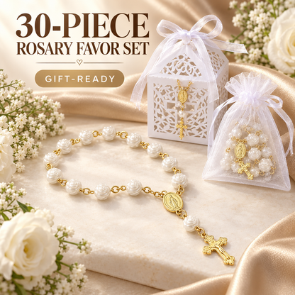 🙏 Bulk Rosary Bracelet Pack | 30 Bracelets + 30 Pouches + 30 Gift Boxes + 30 Cards Gifting