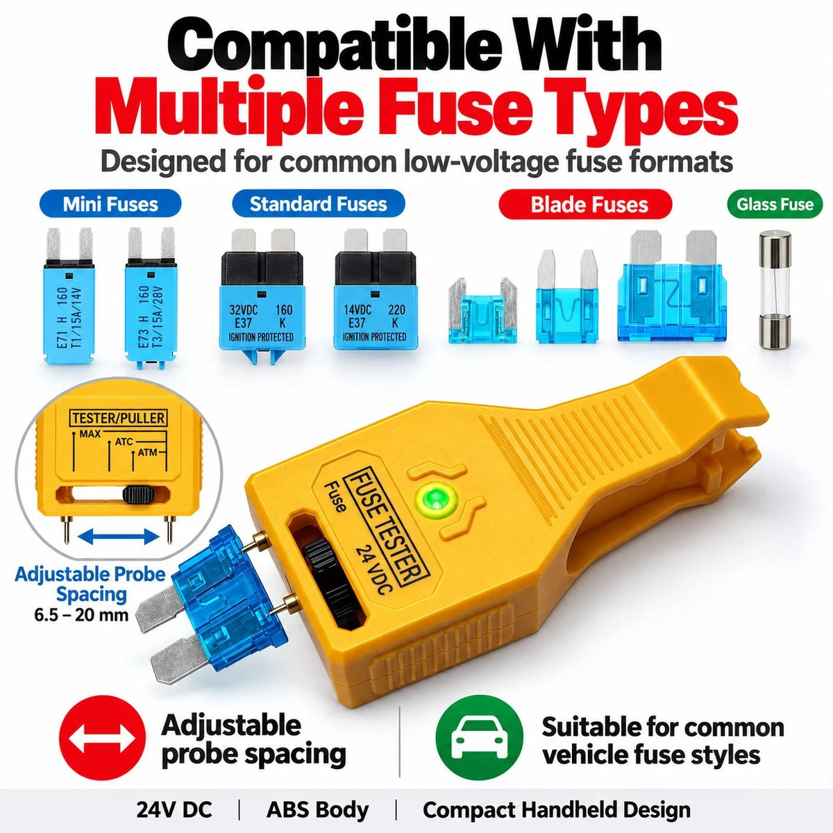 🔥HOT SALE🔥🚗⚡ Automotive Fuse Tester — Quickly Check Fuses & Find Electrical Problems with Ease!