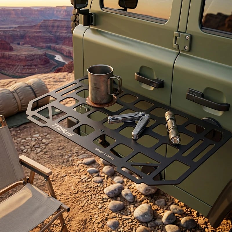 Rugged Magnetic Vehicle Table | Portable Camping Table with Mesh Surface