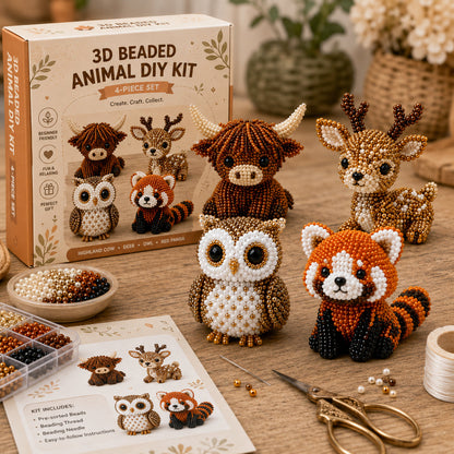 ⏰LAST DAY $20 OFF - 🧵✨ Tiny 3D Beaded Animal DIY Kit!!!