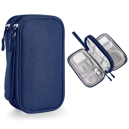 🔥Last Day Discount 49% Off🔥Travel Cable Organizer Pouch, Double Layers All-in-One Storage Bag for Cord