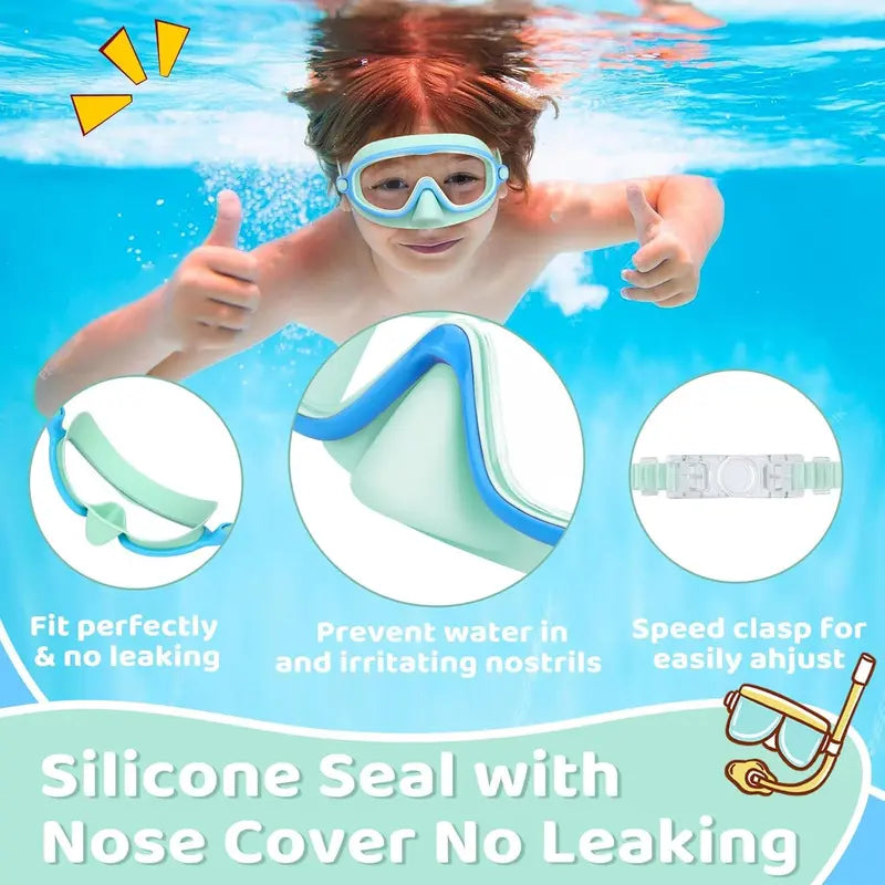 🏊🕶️Swim Goggles with Nose clip & Earplugs