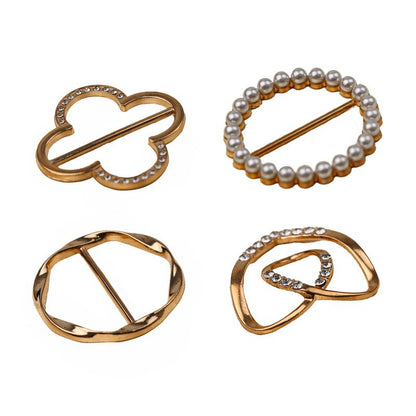 👗4 Counts Women's Fashion Metal Shirt Clips