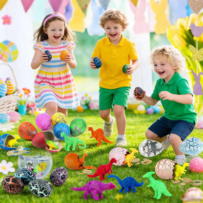 60PCS Dinosaur Eggs Hatching Toys for Kids Party Favors