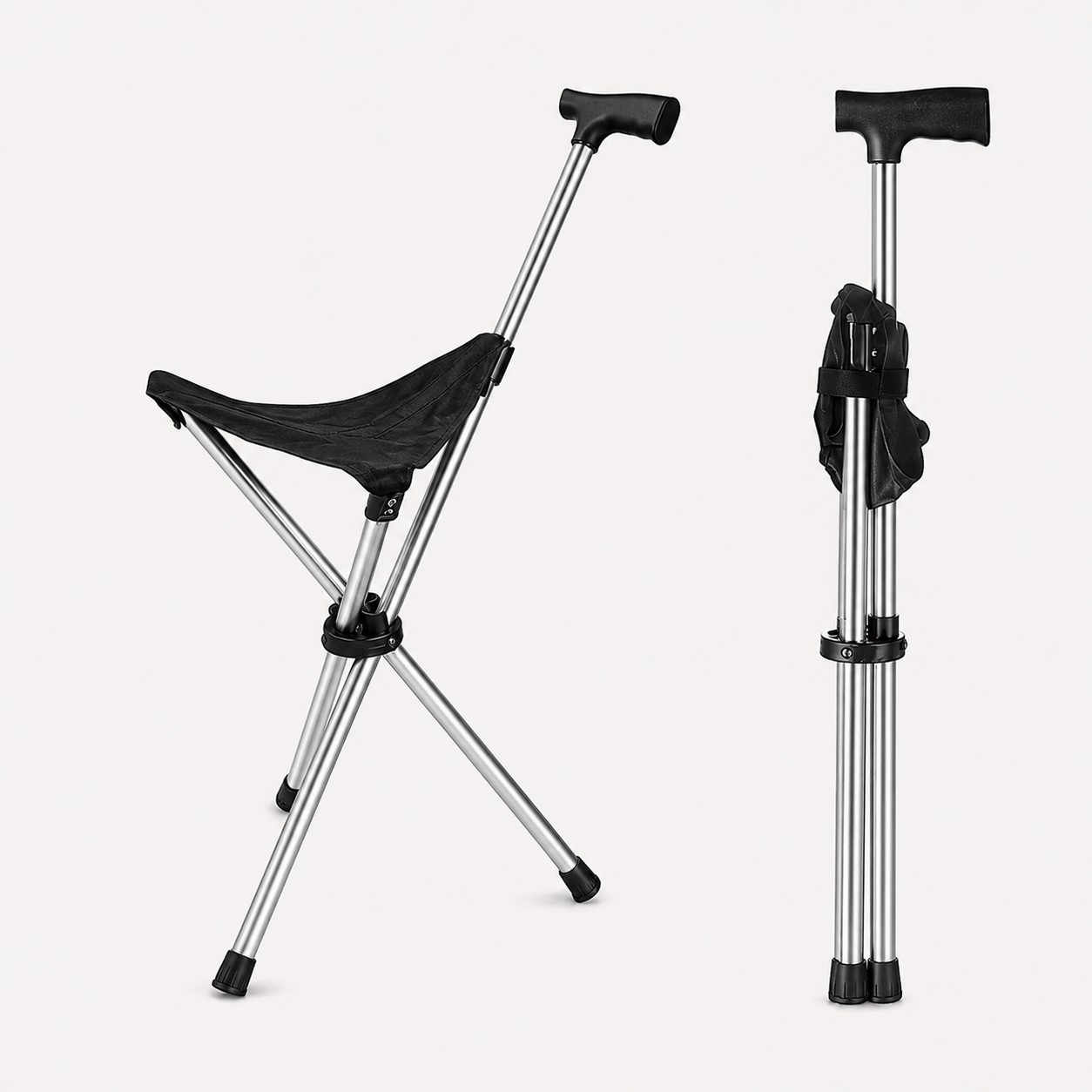 Free shipping//Ultra Light Folding Cane Seat, Compact 2-in-1 Walking Stick Chair, Perfect Gift for Seniors, Travel & Daily Rest Use