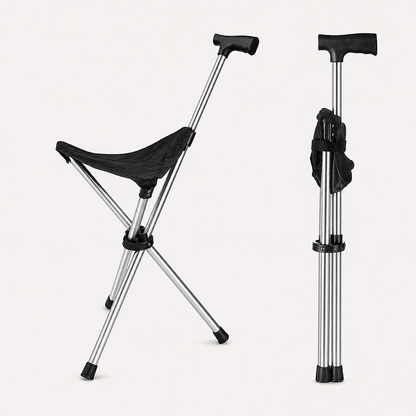 Free shipping//Ultra Light Folding Cane Seat, Compact 2-in-1 Walking Stick Chair, Perfect Gift for Seniors, Travel & Daily Rest Use