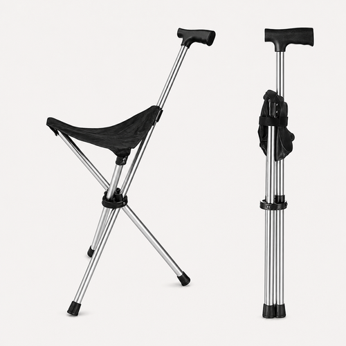 Free shipping//Ultra Light Folding Cane Seat, Compact 2-in-1 Walking Stick Chair, Perfect Gift for Seniors, Travel & Daily Rest Use