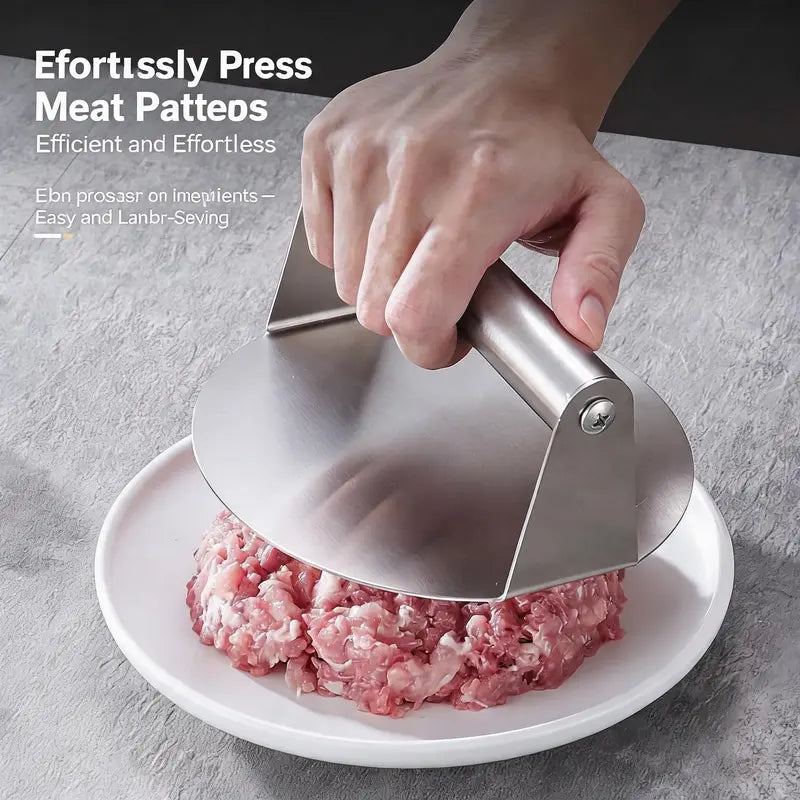 Stainless Steel Burger Press 4.72" Round Smash Burger Press