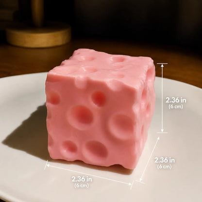 🧀 Giant Moldable Cheese Squishy – Soft & Satisfying Sensory Fidget Toy