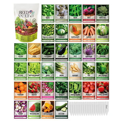 🥦Vegetable Seed Vault Kit 🥕| 35 Variety Pack🌿