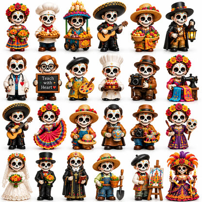 🧡💀 24 Days of Día de Muertos Professions Advent Calendar 2026 – 24 Unique Calavera Collectible Figures