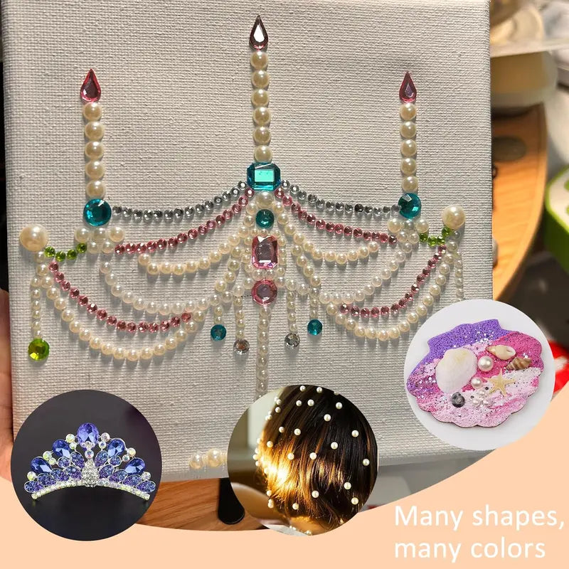 3500pcs Glossy Self-Adhesive Gem Stickers Bedazzling Kit