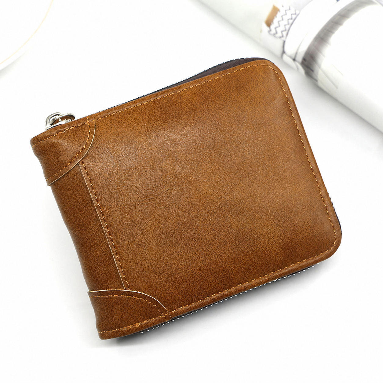 🔥LAST DAY 49% OFF🔥💼 Vintage Zip Wallet, Bifold Card Coin Purse