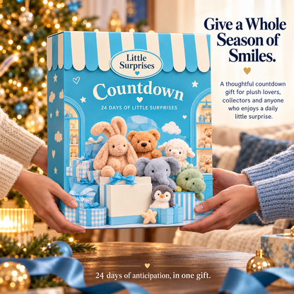 🎄 24-Day Plush Advent Calendar – 24 Cute Christmas Keychain Surprises 🎁