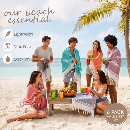 🔥Summer Hot Sale 48%OFF🌴 Lightweight XL Flat-Weave Beach Towel