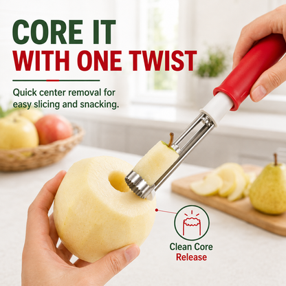 2 in 1 Apple Corer and Peeler, Apple Core Removal Tool, Stainless Steel Fruit Corer🍎