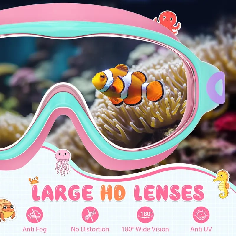 MARISUN Kids Swim Goggles 2-Pack | Ages 3-15 | Anti-Fog UV Protection | HD Clear Vision