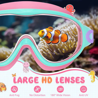 MARISUN Kids Swim Goggles 2-Pack | Ages 3-15 | Anti-Fog UV Protection | HD Clear Vision