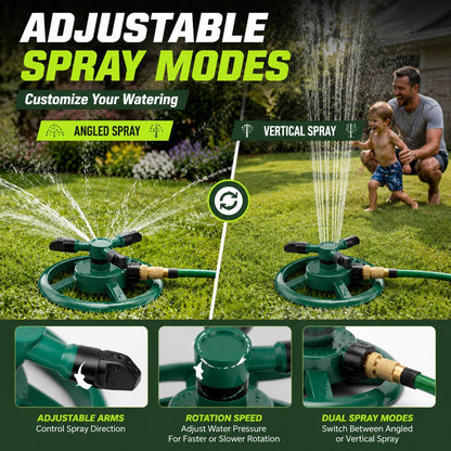 🚿 Automatic 360° Rotating Lawn Sprinkler