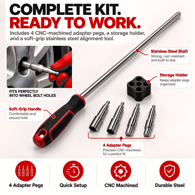 🔧 Heavy Wheel Fitting Tool – Hub Positioning & Tire Mounting Assistant