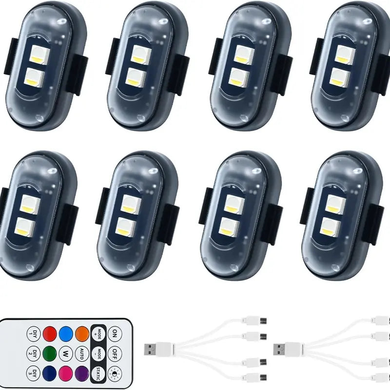 RGB Led Aircraft Strobe Light Remote Wireless