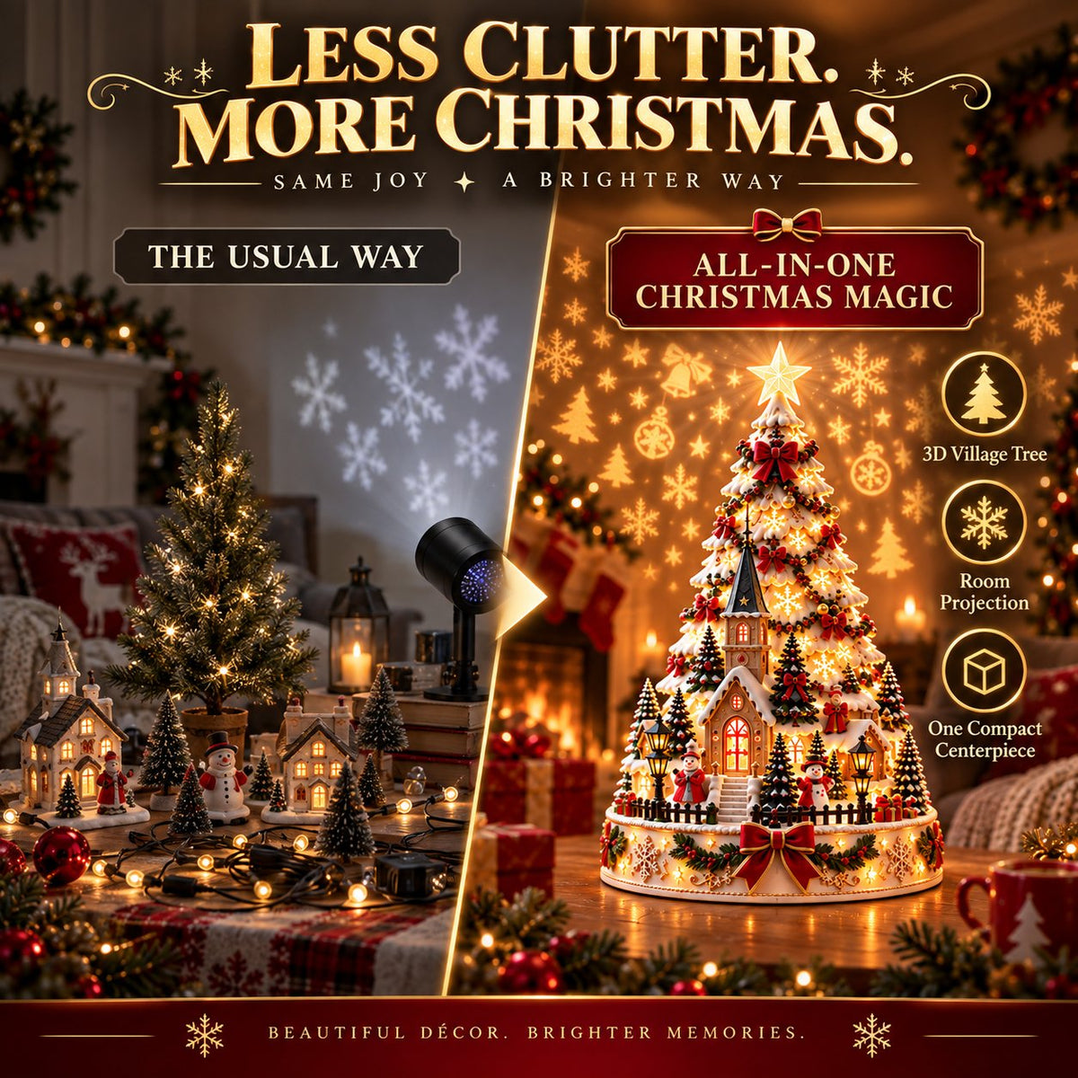 🏆 49% OFF Today --🎄MerryRealm™ Christmas Village Decorative Lights