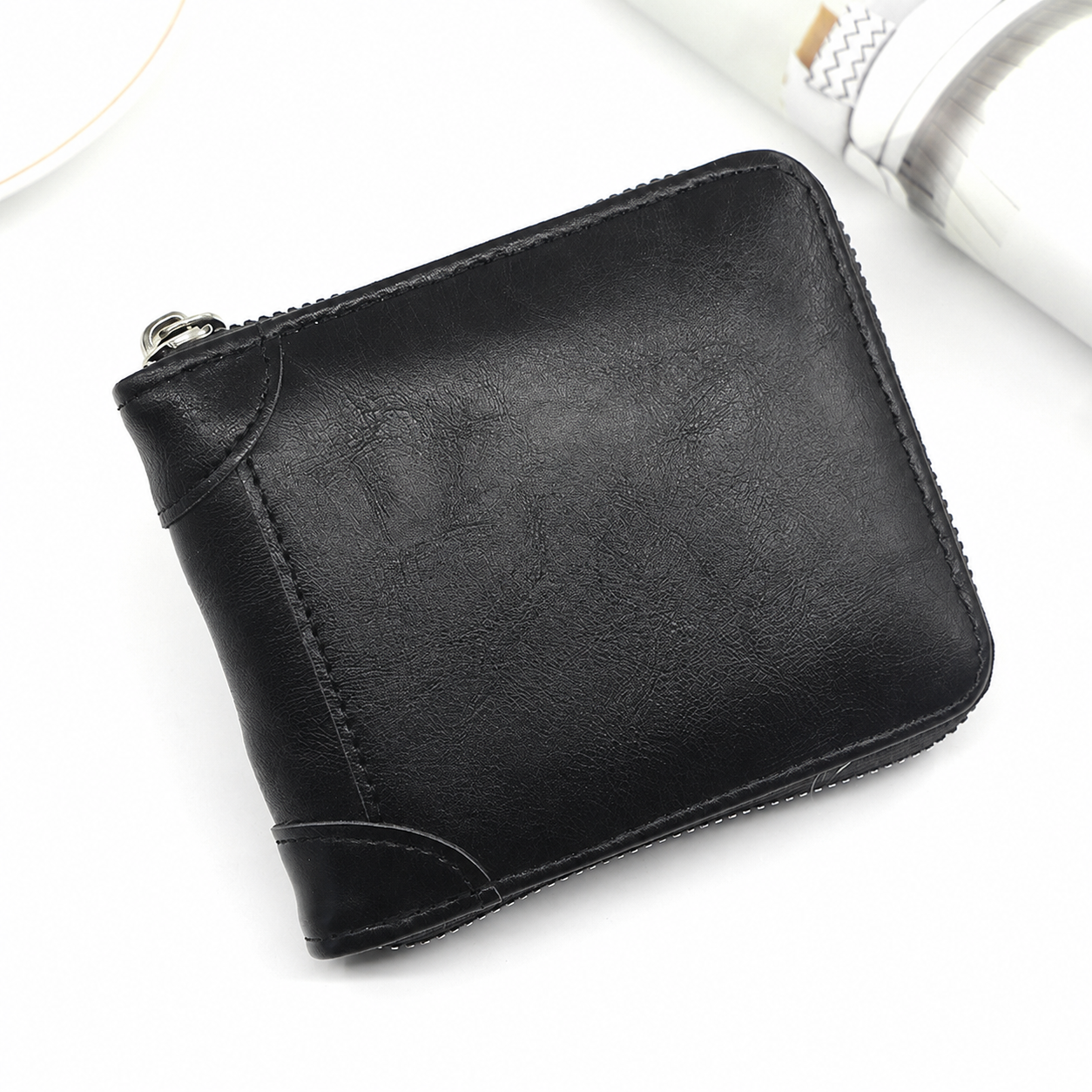 🔥LAST DAY 49% OFF🔥💼 Vintage Zip Wallet, Bifold Card Coin Purse