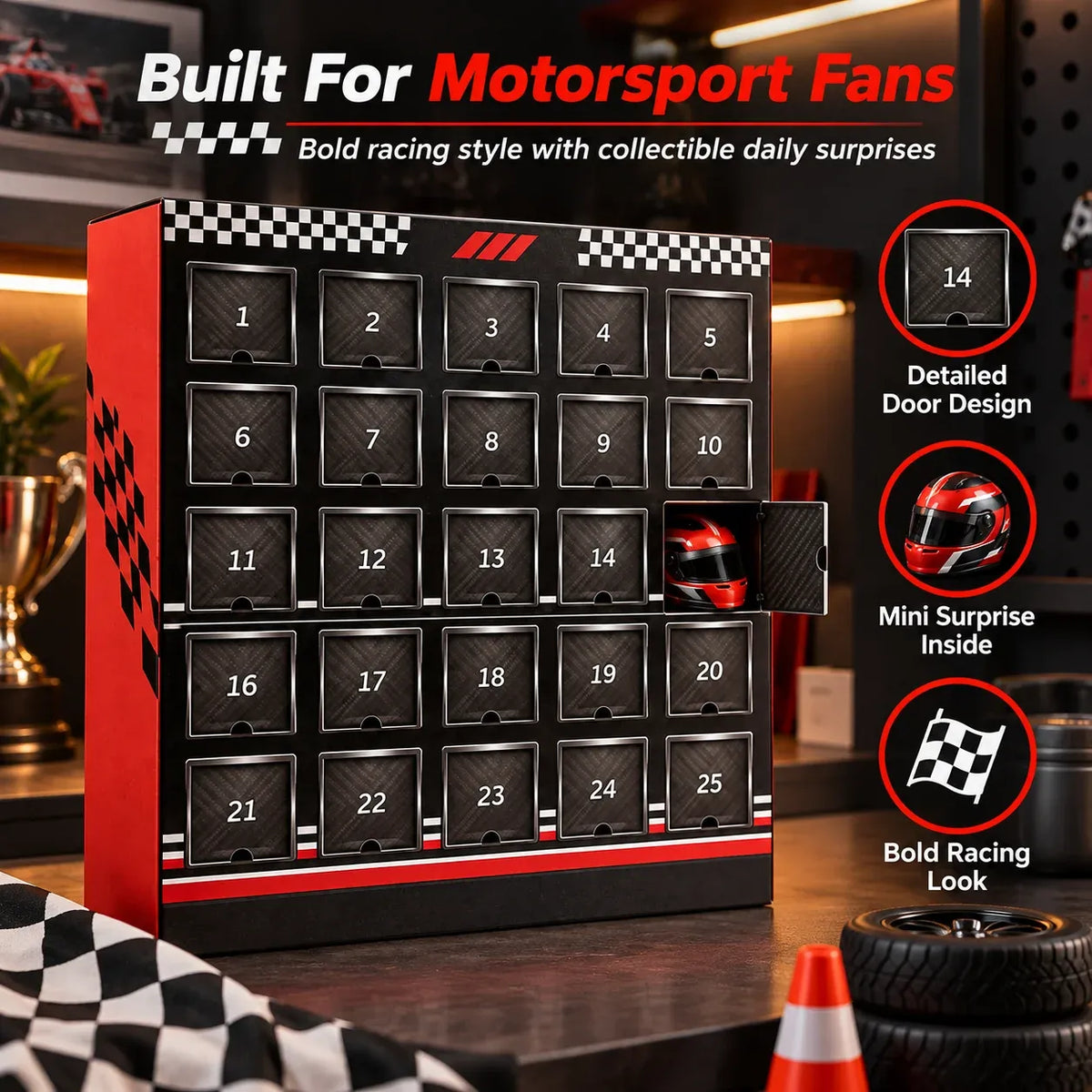 🏁 RaceGrid™ 25-Day Formula Racing Advent Calendar – Ultimate Christmas Countdown for Racing Fans