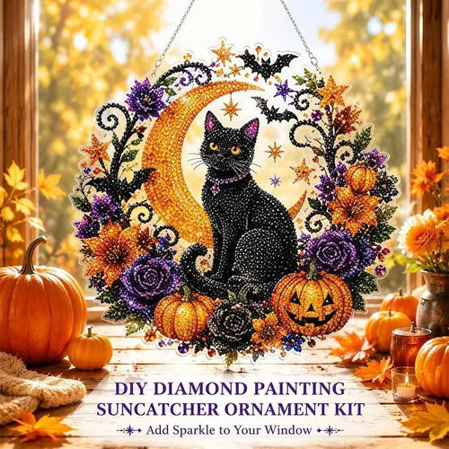 Halloween Diamond Painting Suncatcher Ornament Kit
