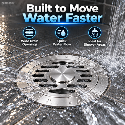 🚿 Stainless Steel Floor Drain with Odor-Blocking Core & Fast Drainage
