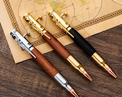 🖊100% Handmade Bolt Action Wooden Bullet Pen | Crafted From Real Wood & Bullet Casing
