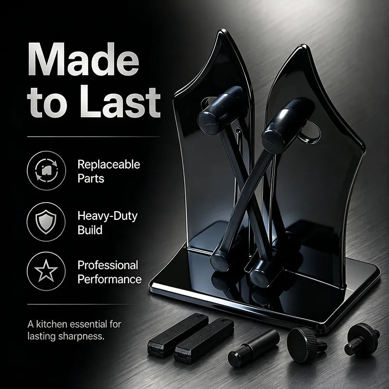 Professional Stainless Steel Knife Sharpener – Fast Sharpening for Smooth, Wavy & Micro-Tooth Blades, Adjustable 16°-32°