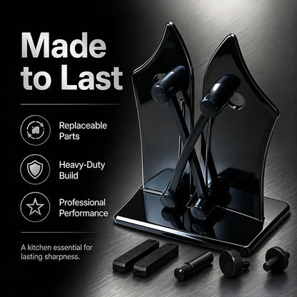Professional Stainless Steel Knife Sharpener – Fast Sharpening for Smooth, Wavy & Micro-Tooth Blades, Adjustable 16°-32°