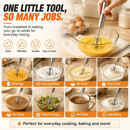 BUY 1 GER 1 FREE🥚Hand-Push Rotary Whisk – Press, Spin & Mix with Ease