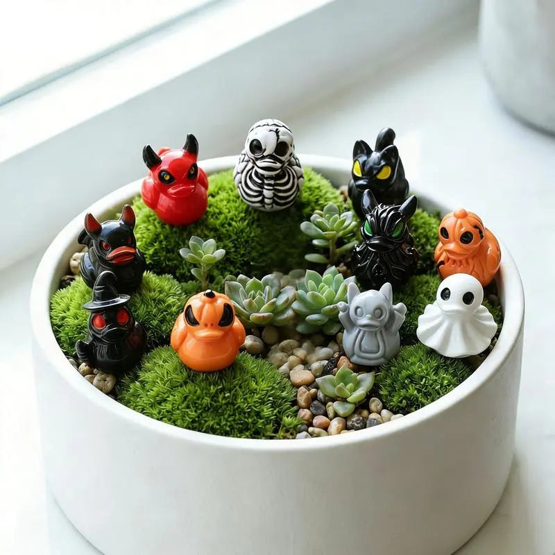 Mini Devil Ghost Skull Resin Ducks