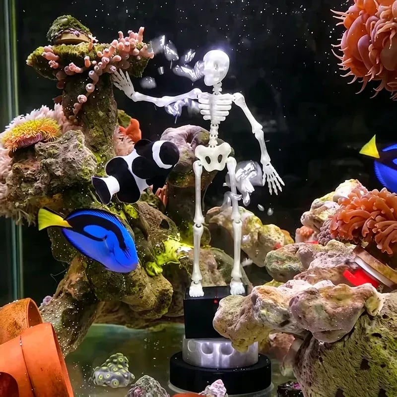 Dancing Skeleton Aquarium Bubbler