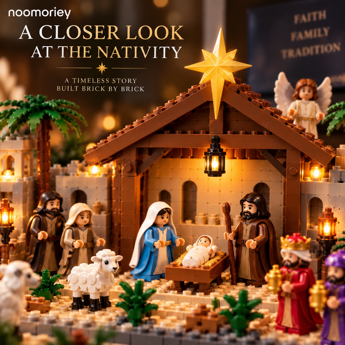 ⭐ Nativity Story Building Advent Calendar – 24-Day Christmas Countdown Set